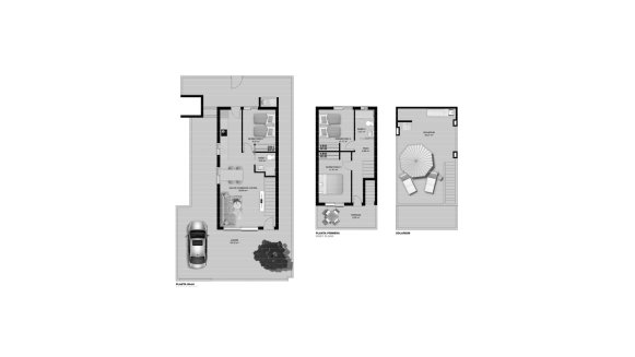Townhouse floor plan, 3 bedrooms in Porto Marina 4 No. 7 (2D)